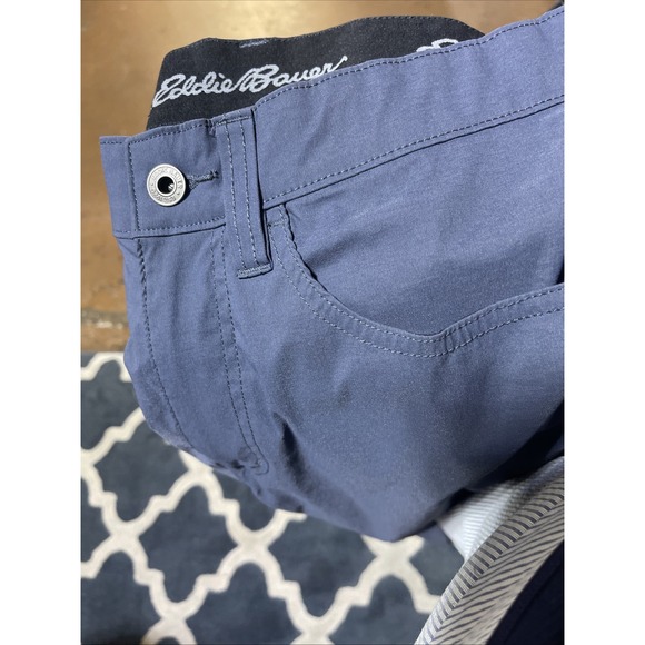 Men's Nylon Stretch Water Repellent Pants 32x32‎ Eddie Bauer Blue Outdoor Golf - Picture 3 of 12